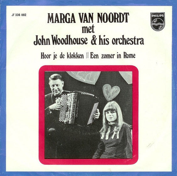 Marga Van Noordt met John Woodhouse & His Orchestra - Hoor Je De Klokken 29004 Vinyl Singles Vinyl Goed / Hoes Goed