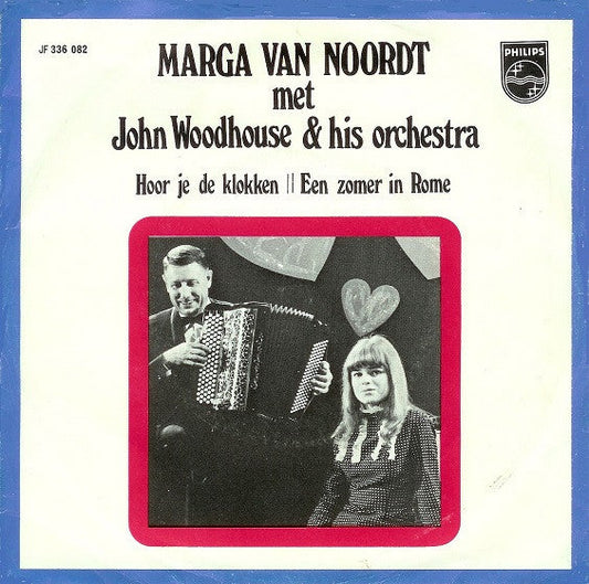 Marga Van Noordt met John Woodhouse & His Orchestra - Hoor Je De Klokken 29004 Vinyl Singles Vinyl Goed / Hoes Goed