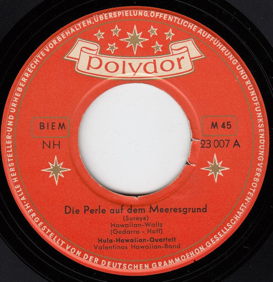 Hula Hawaiian Quartett, Valentinos Hawaiian-Band - Die Perle Auf Dem Meeresgrund 32388 Vinyl Singles Vinyl Goed / Hoes Goed