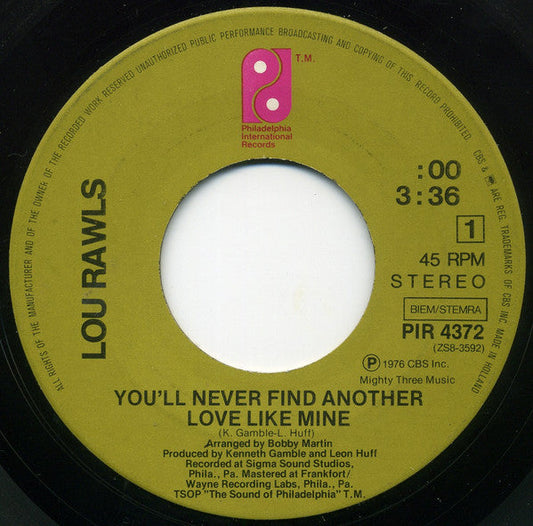 Lou Rawls - You'll Never Find Another Love Like Mine 40876 Vinyl Singles Vinyl Goed / Hoes Generic