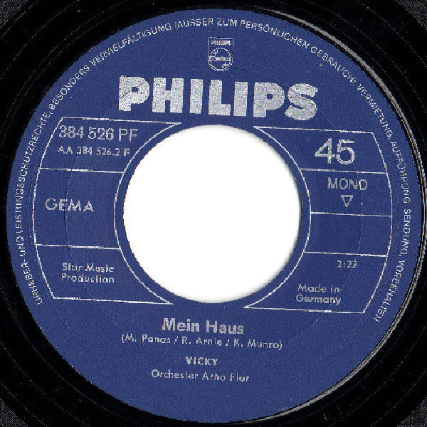 Vicky - Heut War Premiere 03667 Vinyl Singles Vinyl Goed / Hoes Goed