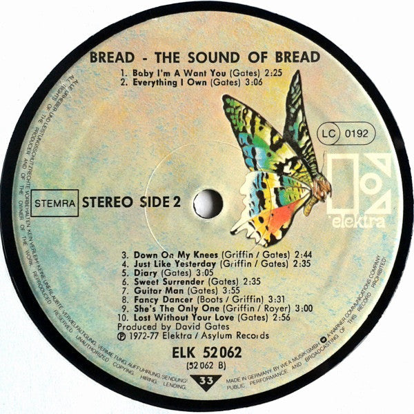 Bread - The Sound Of Bread - Their 20 Finest Songs (LP) Vinyl LP Vinyl Zeer Goed / Hoesje Goed "VINYLSINGLES.NL"