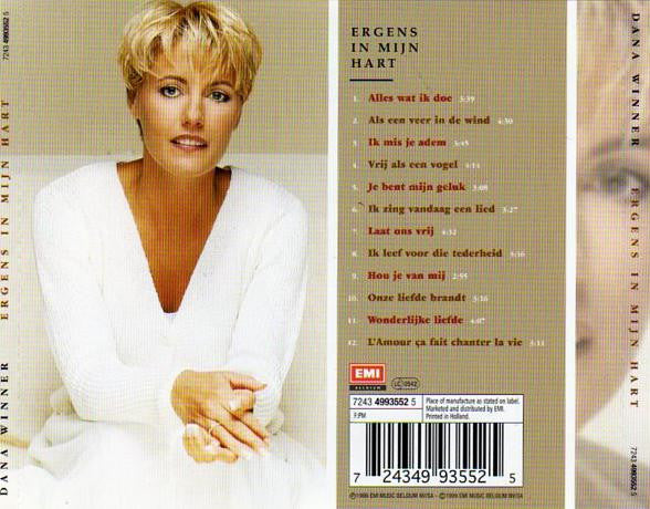 Dana Winner - Ergens In Mijn Hart (CD) 70665 Compact Disc Goede Staat