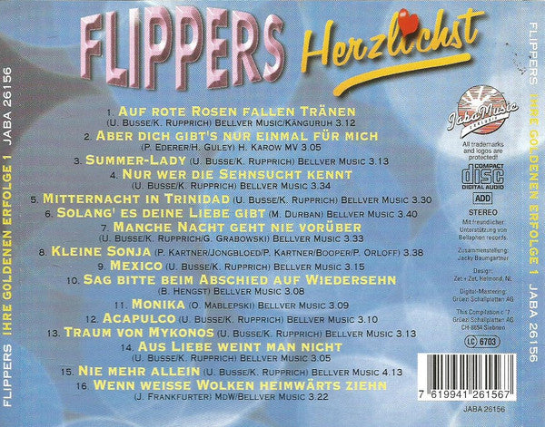 Flippers - Herzlichst (Ihre Goldenen Erfolge 1) (CD) 70643 Compact Disc Goede Staat