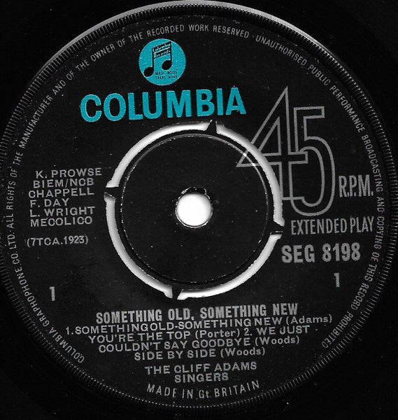 Cliff Adams Singers - Something Old - Something New 13796 Vinyl Singles EP Vinyl Goed / Hoes Goed
