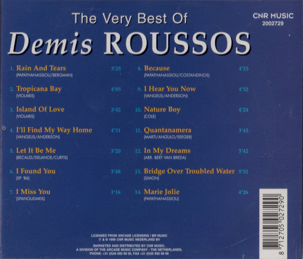 Demis Roussos – The Very Best Of Demis Roussos (CD) Compact Disc Vinyl Zeer Goed / Hoesje Goed "VINYLSINGLES.NL"