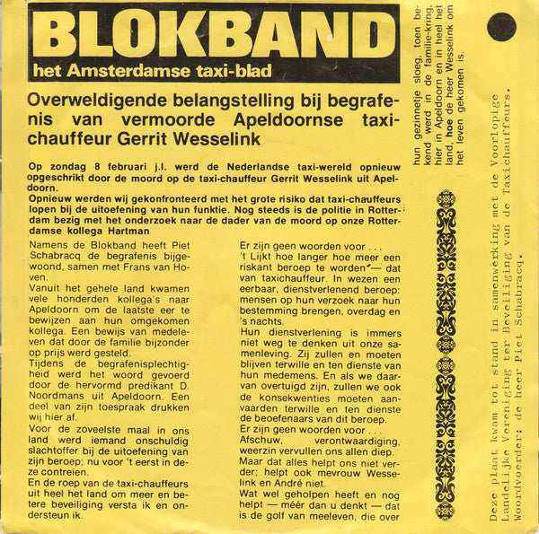 Johnny & Mary - De Taxichauffeur 13236 Vinyl Singles Vinyl Goed / Hoes Goed