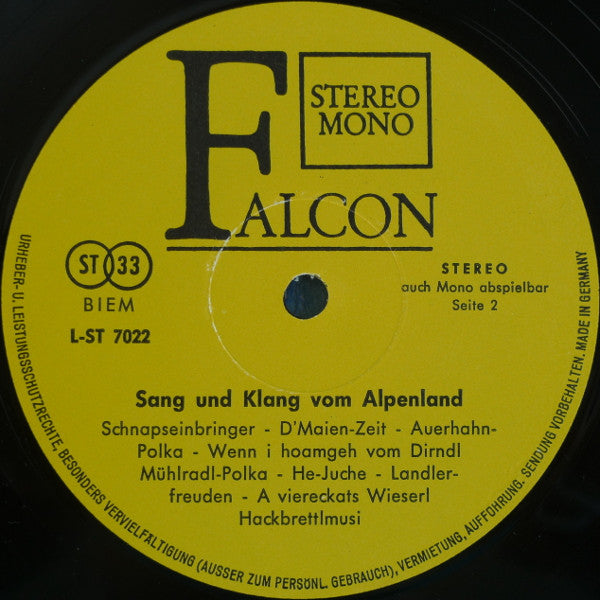 Unknown Artist - Sang Und Klang Vom Alpenland (LP) 41117