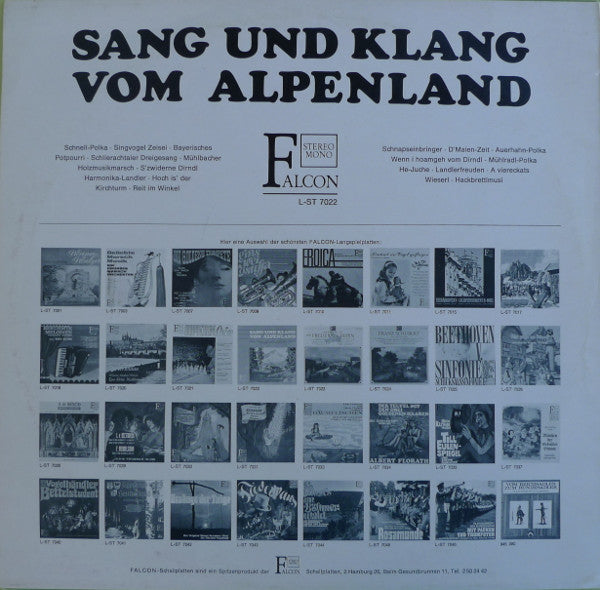 Unknown Artist - Sang Und Klang Vom Alpenland (LP) 41117 Vinyl LP Vinyl Goed / Hoes Goed
