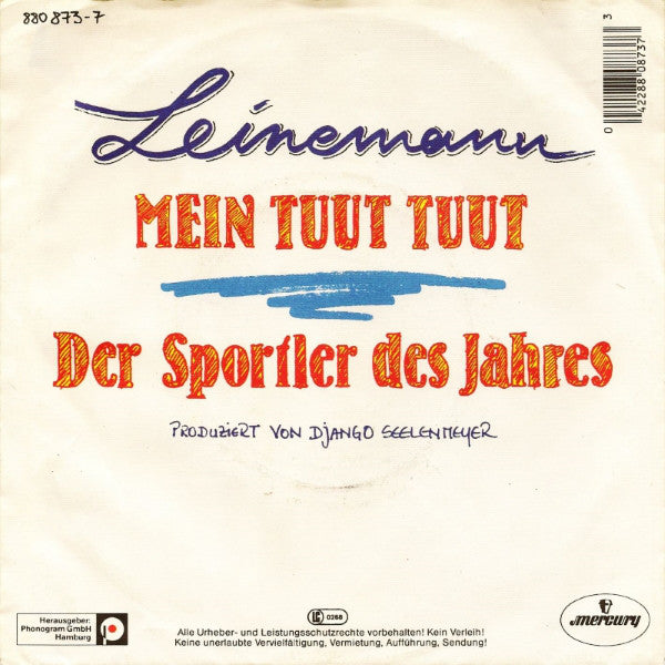 Leinemann - Mein Tuut Tuut 35867 Vinyl Singles Vinyl Goed / Hoes Goed