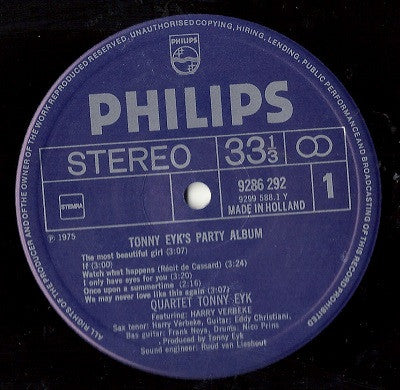 Tonny Eyk - Tonny Eyk's Party Album (LP) 41345