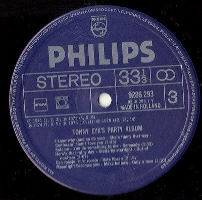 Tonny Eyk - Tonny Eyk's Party Album (LP) 41345