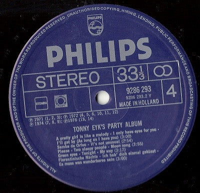 Tonny Eyk - Tonny Eyk's Party Album (LP) 41345
