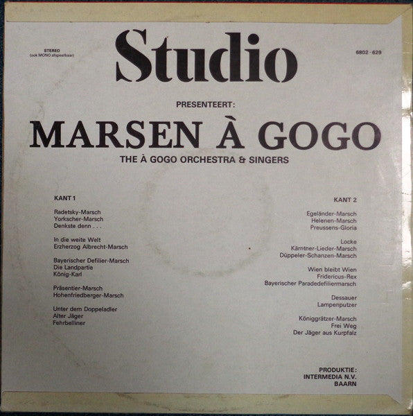 À Gogo Orchestra & Singers - Studio Presenteert: Marsen À Gogo (LP) 46969 Vinyl LP Vinyl Goed / Hoes Goed