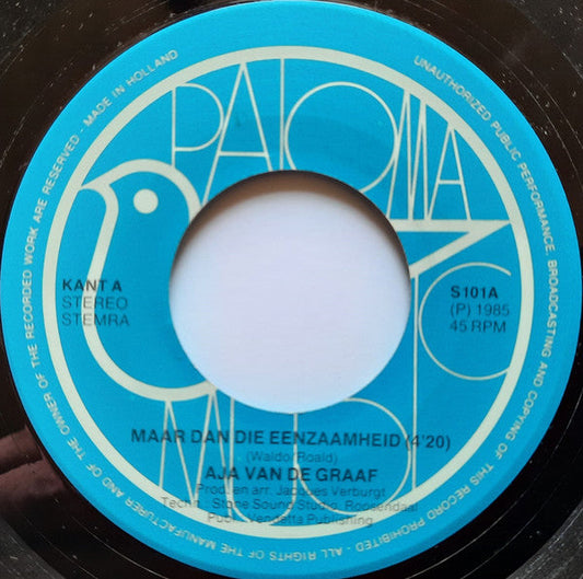 Aja van de Graaf - Maar Dan Die Eenzaamheid 16397 Vinyl Singles Vinyl Goed / Hoes Generic