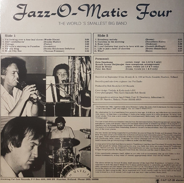 Jazz-O-Matic Four - Looking Over A Four Leaf Clover (LP) 42286 Vinyl LP Vinyl Goed / Hoes Goed