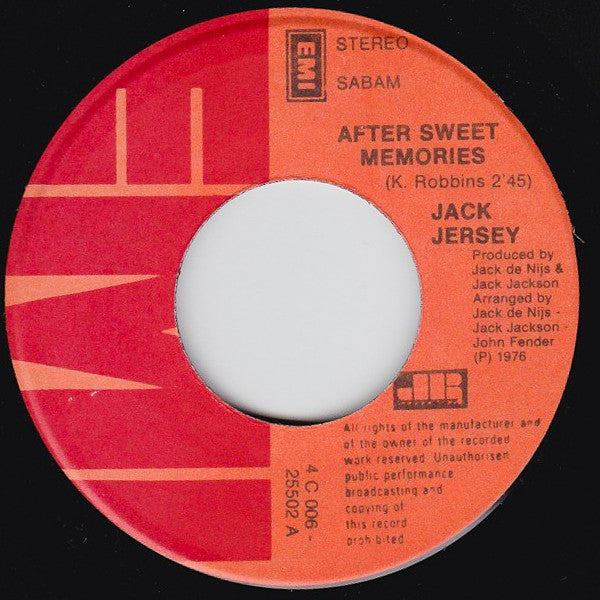 Jack Jersey - After Sweet Memories 29617 Vinyl Singles Vinyl Goed / Hoes Goed
