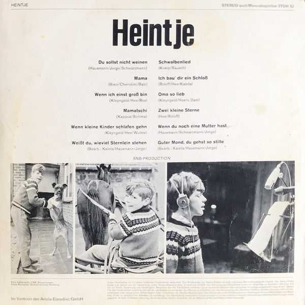 Heintje - Heintje (LP) Vinyl LP Vinyl Zeer Goed / Hoesje Goed "VINYLSINGLES.NL"