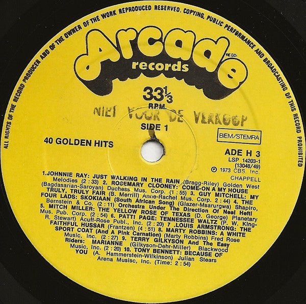 Various - 40 Golden Hits (LP) 50441