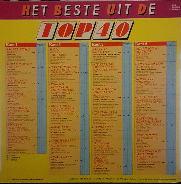 Various - The Best of the Top 40 of the Year '84 (LP) 51549