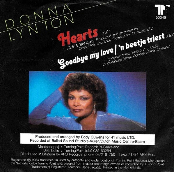 Donna Lynton - Hearts 16792 Vinyl Singles Vinyl Goed / Hoes Goed