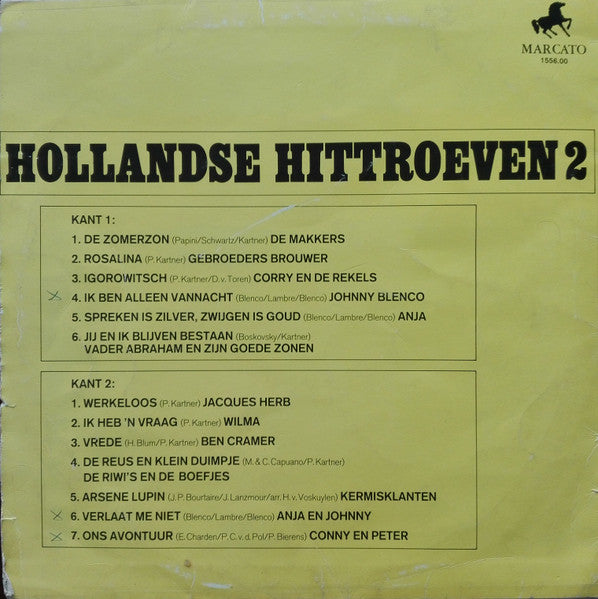 Various - Hollandse Hittroeven 2 (LP) 45304 Vinyl LP Vinyl Goed / Hoes Goed