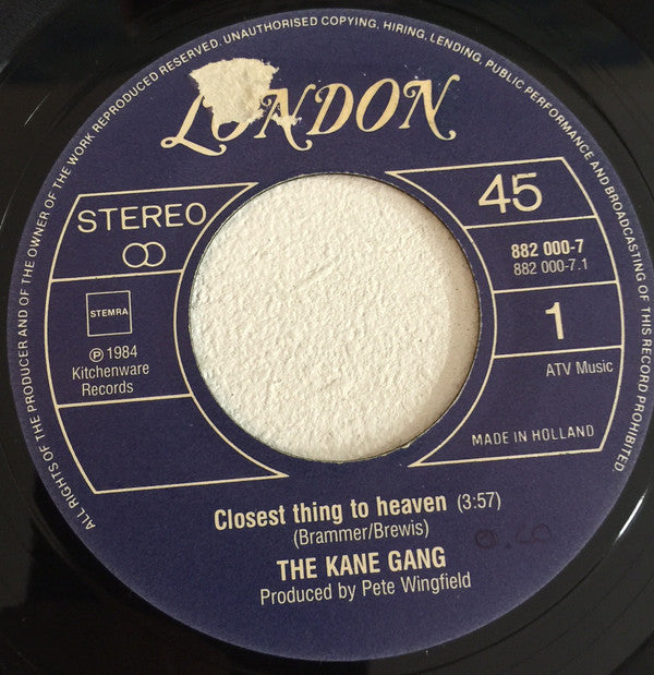 Kane Gang - Closest Thing To Heaven 09944 Vinyl Singles Vinyl Goed / Hoes Generic