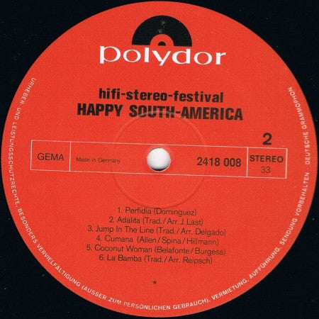 Various - Hifi-Stereo-Festival - Happy South-America (LP) 46231b Vinyl LP Vinyl Goed / Hoes Redelijk