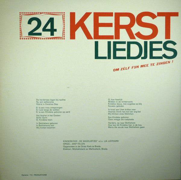 Kinderchor De Madeliefjes – 24 Weihnachtslieder (LP) 49134