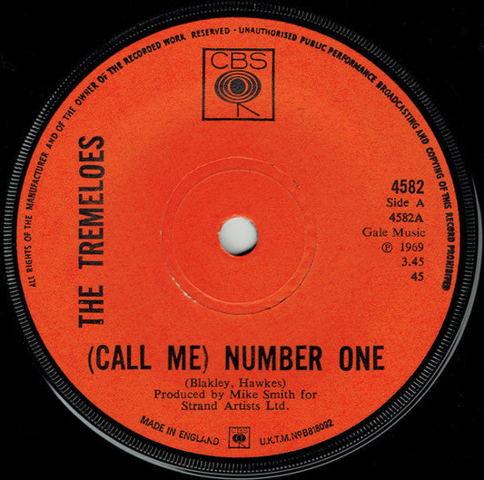 Tremeloes - (Call Me) Number One 42618 Vinyl Singles Vinyl Goed / Hoes Generic