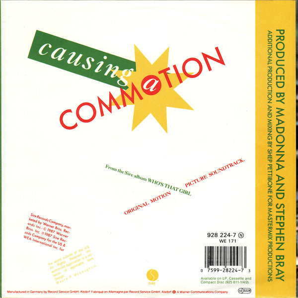 Madonna - Causing A Commotion 39935 Vinyl Singles Vinyl Goed / Hoes Goed