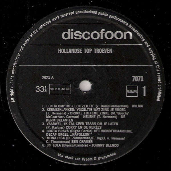 Various - Dutch Top Trophies (LP) 46318