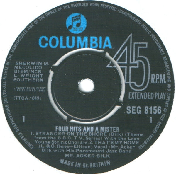 Acker Bilk - Four Hits And A Mister (EP) 32147