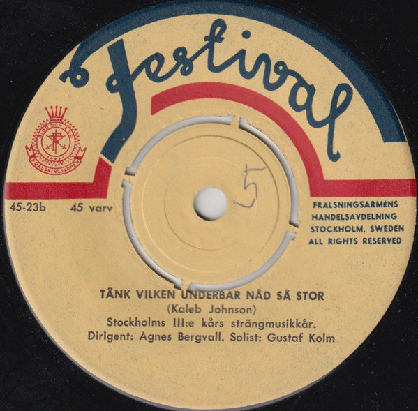 Frälsningsarméns - Skivan Med Sång Och Musik Från Frälsningsarmén Festival 33320