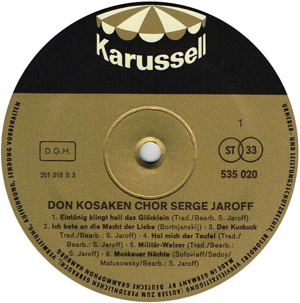 Don Kosaken Chor Serge Jaroff - Don Kosaken Chor Serge Jaroff (LP) 49435
