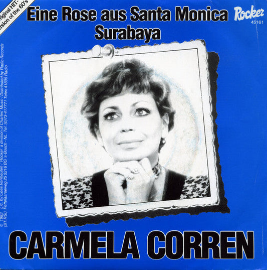 Carmela Corren - Eine Rose Aus Santa Monica 25158 Vinyl Singles Vinyl Goed / Hoes Goed