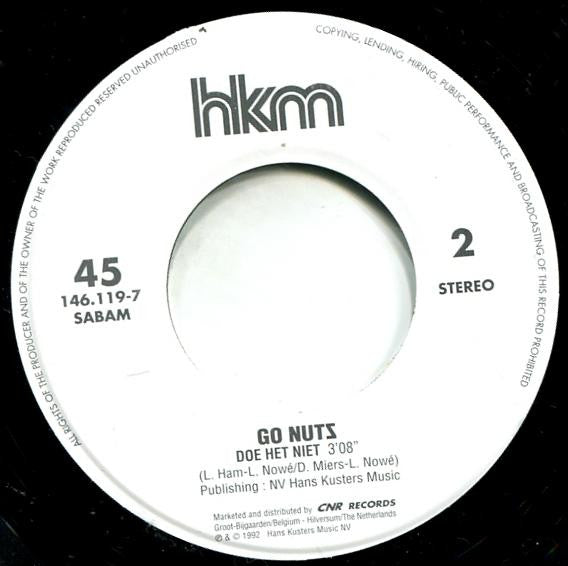 Go Nutz - Nooit Meer Huilen 13007