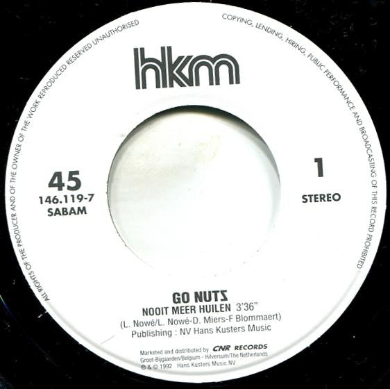 Go Nutz - Nooit Meer Huilen 13007