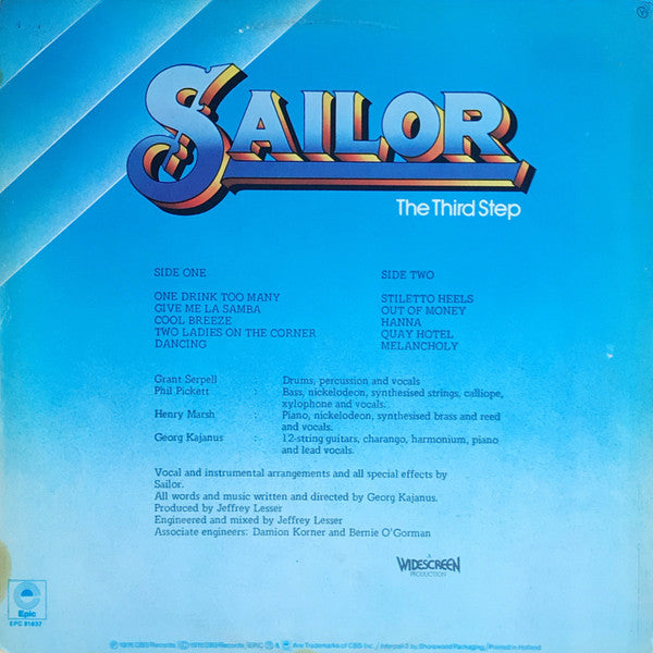 Sailor - The Third Step (LP) 50134 Vinyl LP Vinyl Goed / Hoes Goed