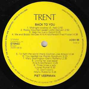 Piet Veerman And The New Cats - Back To You (LP) 51133 Vinyl LP Vinyl Goed / Hoes Goed