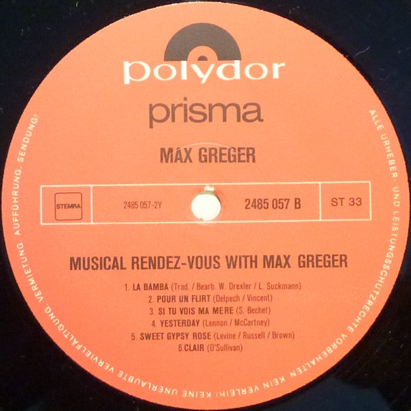 Max Greger - Musical Rendez-Vous (LP) 49692