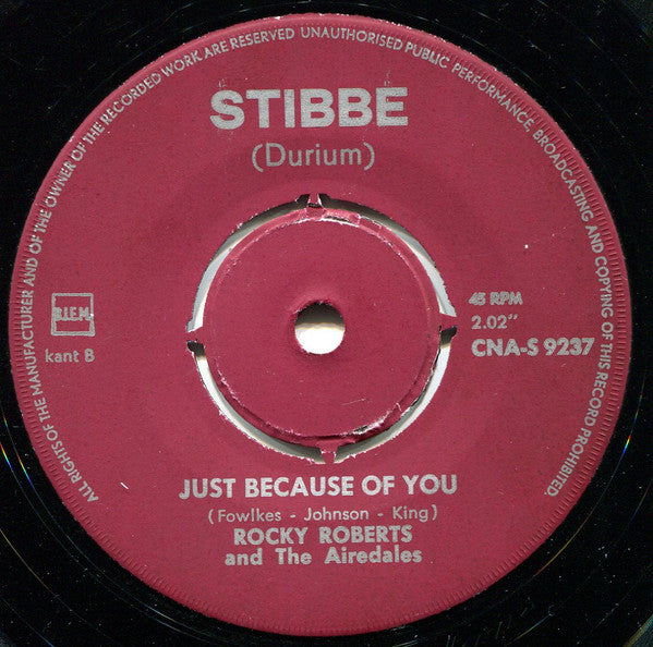 Rocky Roberts & The Airedales - Stasera Mi Butto 18519 Vinyl Singles Vinyl Goed / Hoes Generic