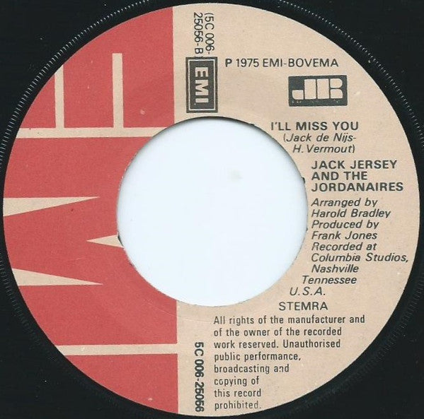 Jack Jersey And The Jordanaires - I Wonder Vinyl Singles Vinyl Goed / Hoes Tekst