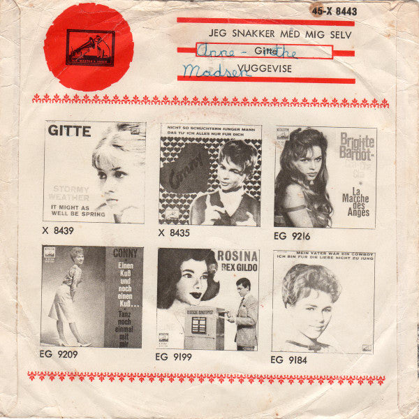 Gitte - Jeg Snakker Med Mig Selv 17792 Vinyl Singles Vinyl Goed / Hoes Goed