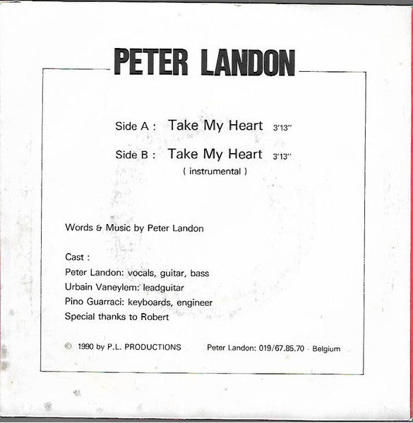 Peter Landon - Take My Heart 38241 Vinyl Singles Vinyl Goed / Hoes Goed