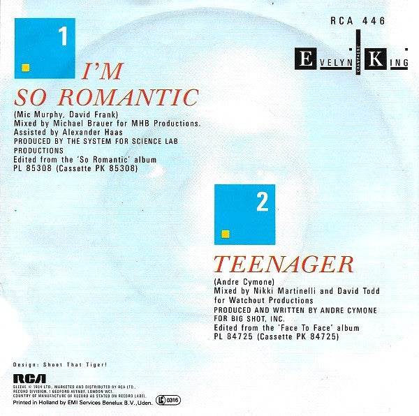 Evelyn 'Champagne' King - I'm So Romantic Vinyl Singles Vinyl Zeer Goed / Hoesje Goed "VINYLSINGLES.NL"