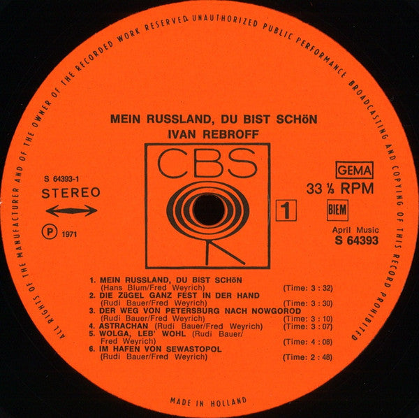 Ivan Rebroff – Mein Russland, Du Bist Schön (LP) 49795