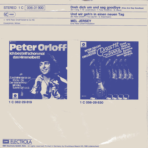 Mel Jersey - Dreh Dich Um Und Sag Goodbye 18032 Vinyl Singles Vinyl Goed / Hoes Goed