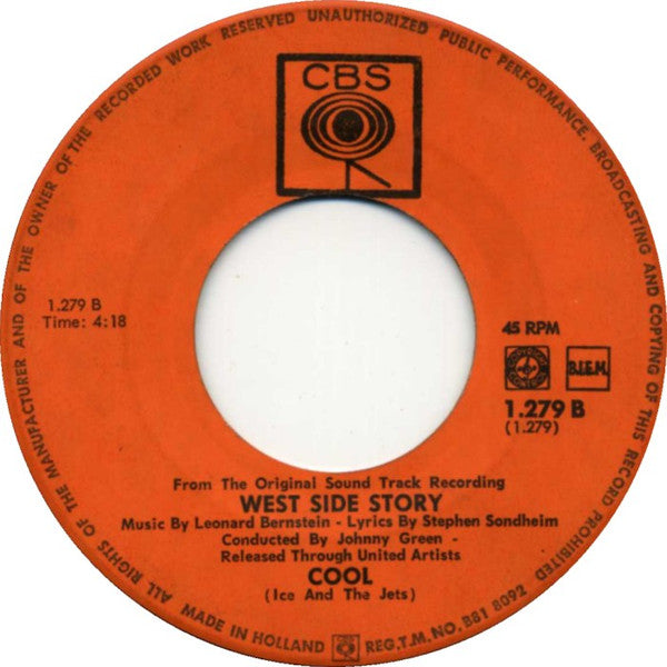 Leonard Bernstein / Stephen Sondheim - America 02913 Vinyl Singles Vinyl Goed / Hoes Goed