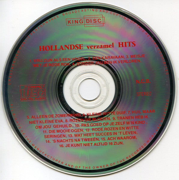 Unknown Artist - Hollandse Verzamel Hits (CD) 70572 Compact Disc Goede Staat